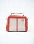 TEXTURED CONTRAST LEATHER CROSSBODY BAG